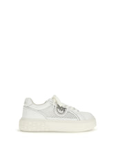 PINKO 36 yoko leather sneakers