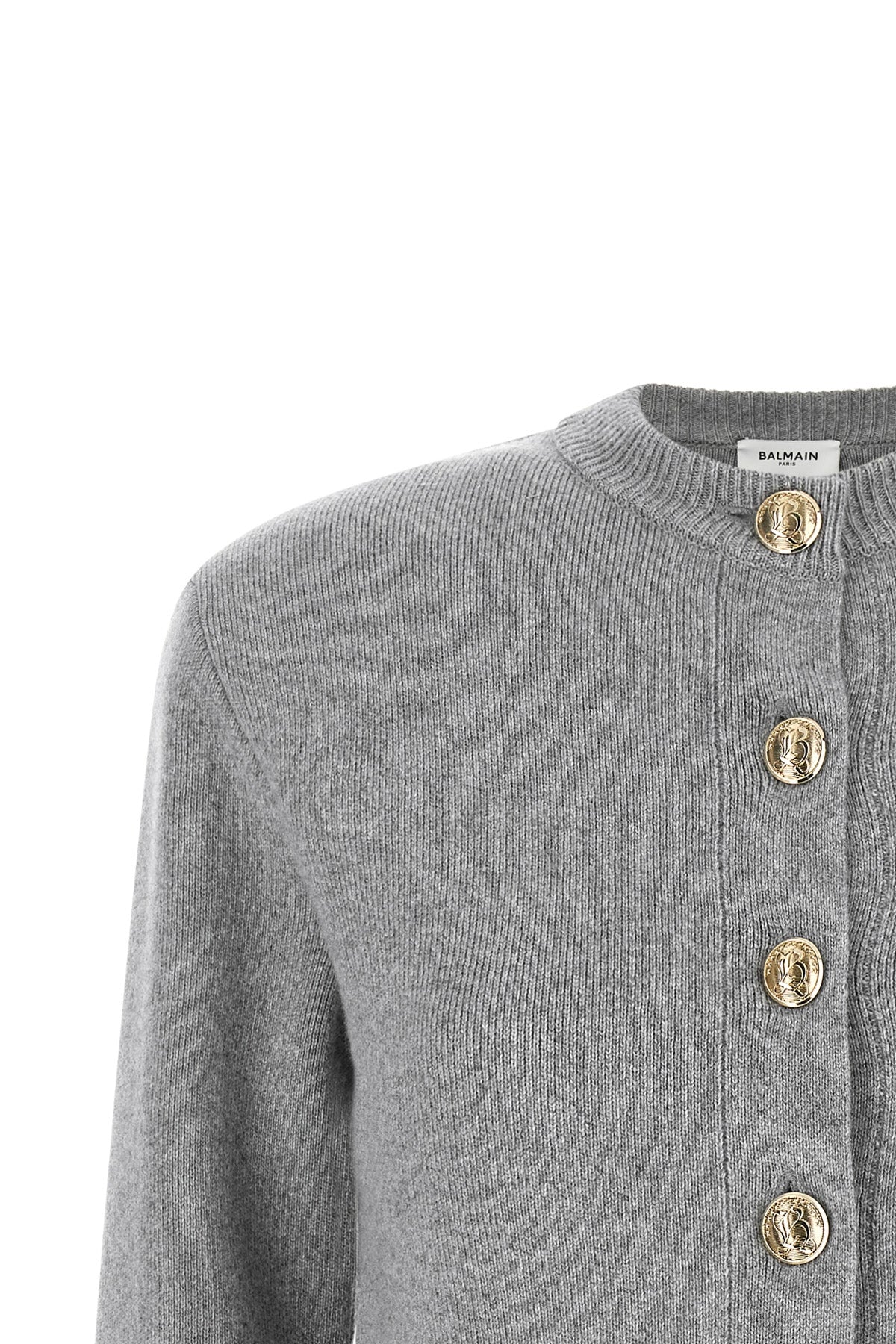 the balmain cardigan in cashmere cardigan defines a rigorous approach to luxury