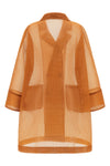 double-breasted coat made of 20 denier polyester double polyester fabric