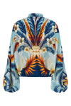 all over palm bouquet archilo crepe de chine silk shirt