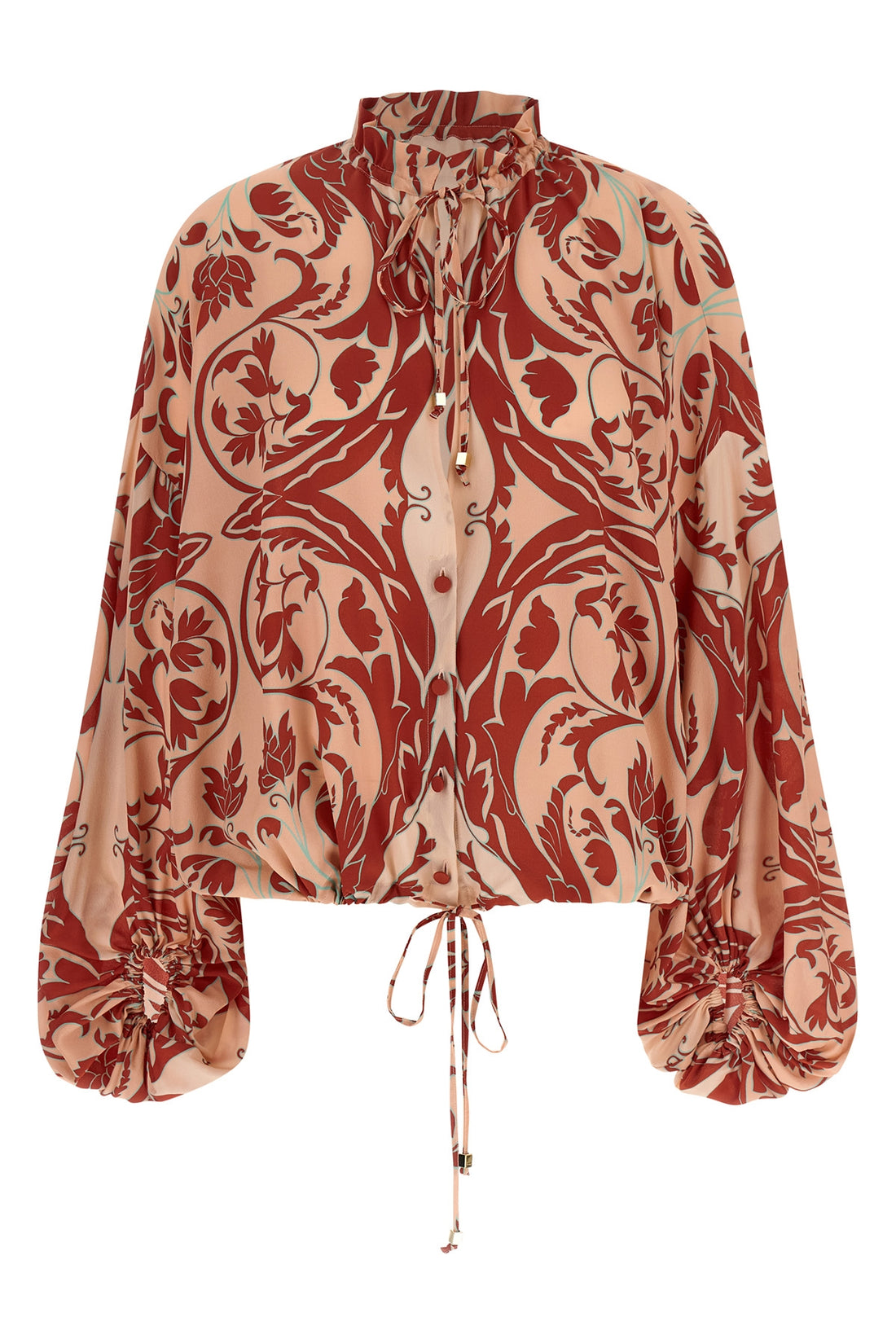 F.R.S. - FOR RESTLESS SLEEPERS S all over braque geometry archilo crepe de chine silk shirt