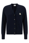 karina mélange cotton and wool blend cardigan