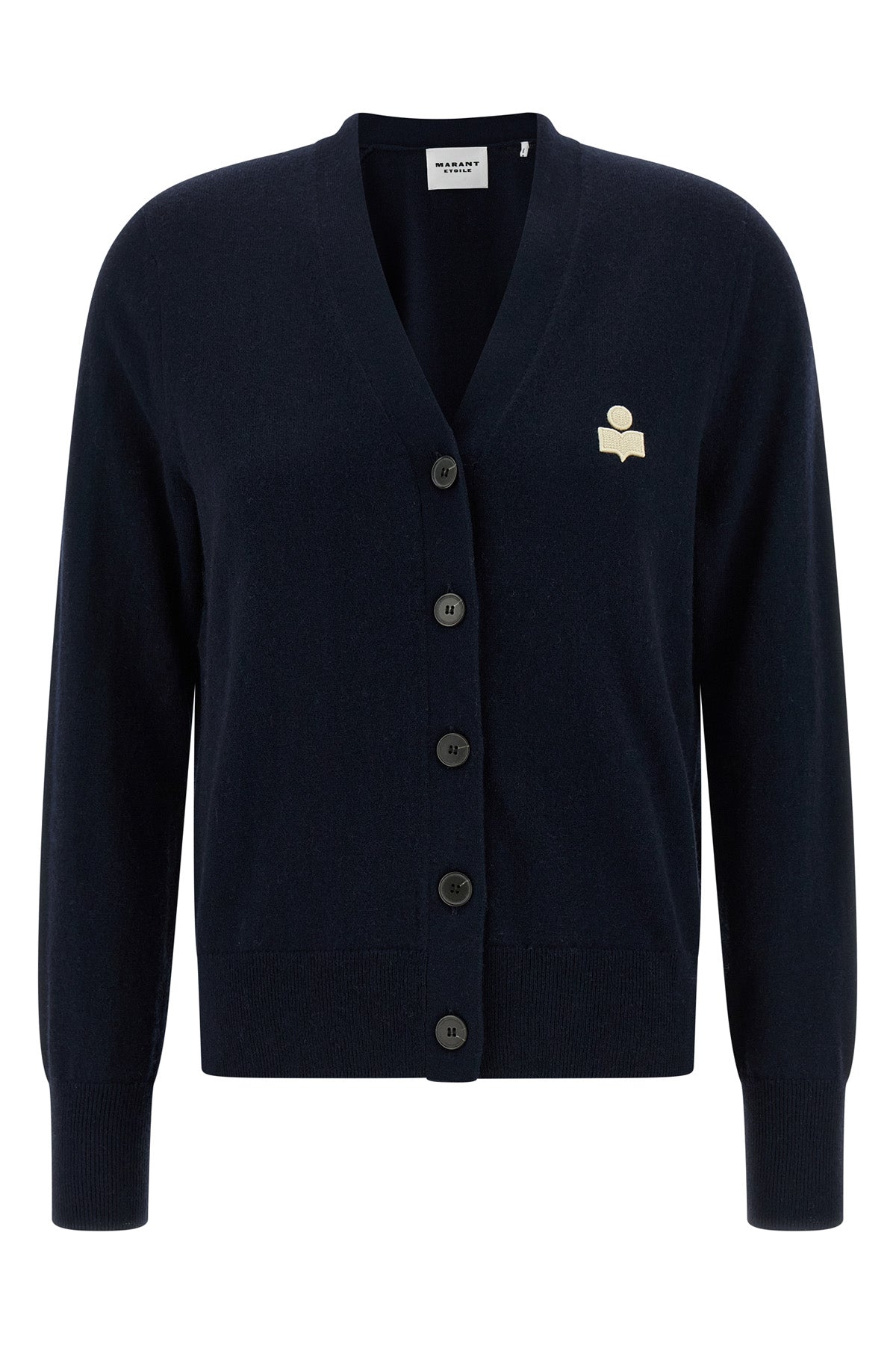 karina mélange cotton and wool blend cardigan