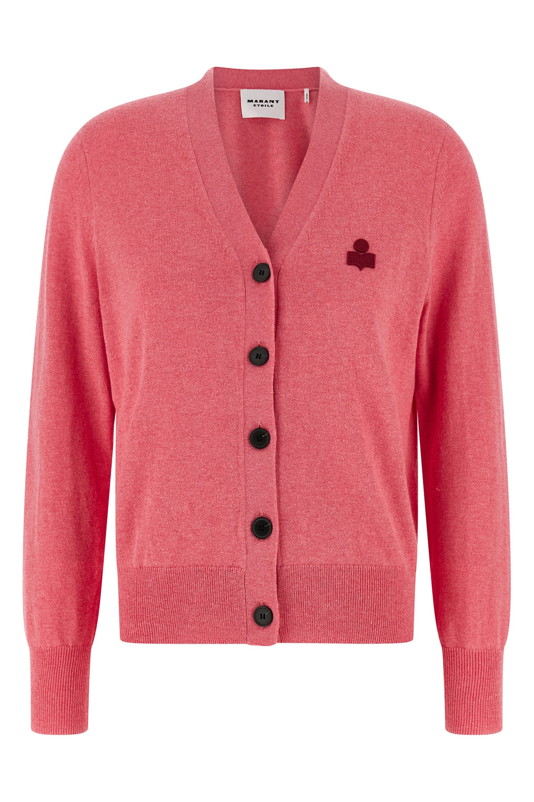 MARANT ETOILE 34 karina mélange cotton and wool blend cardigan