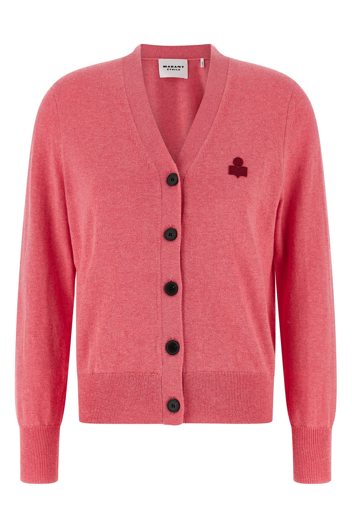 karina mélange cotton and wool blend cardigan
