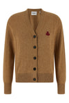 karina mélange cotton and wool blend cardigan