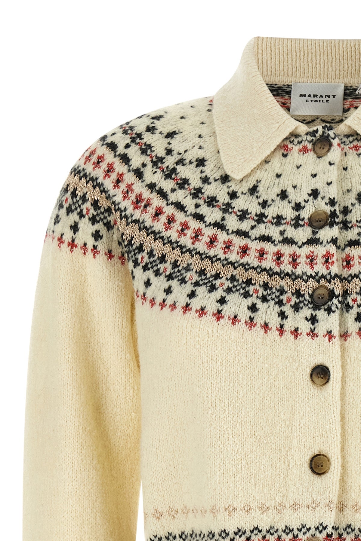 the slightly cropped marant etoile zoe cardigan redefines knitwear through a s