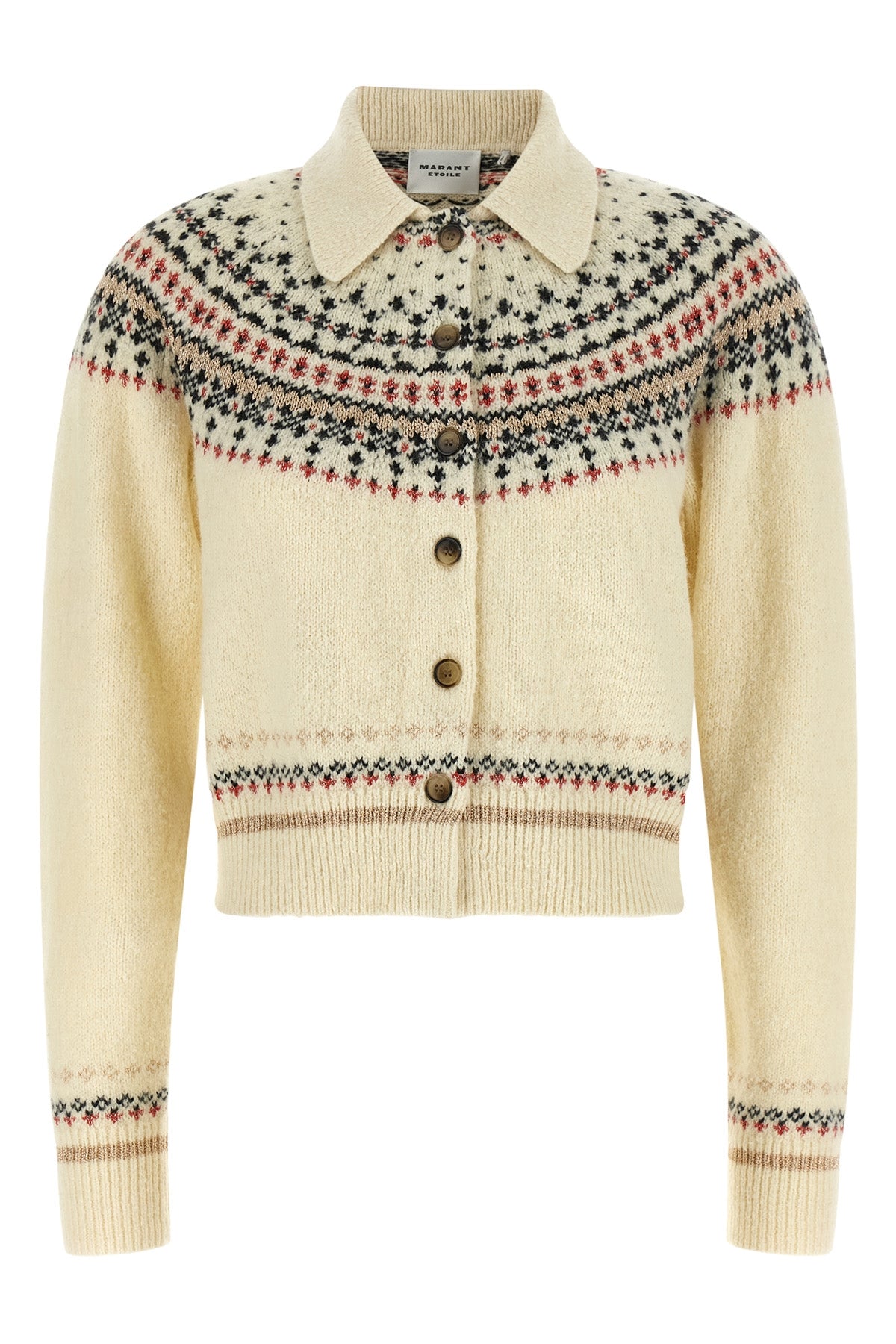 the slightly cropped marant etoile zoe cardigan redefines knitwear through a s
