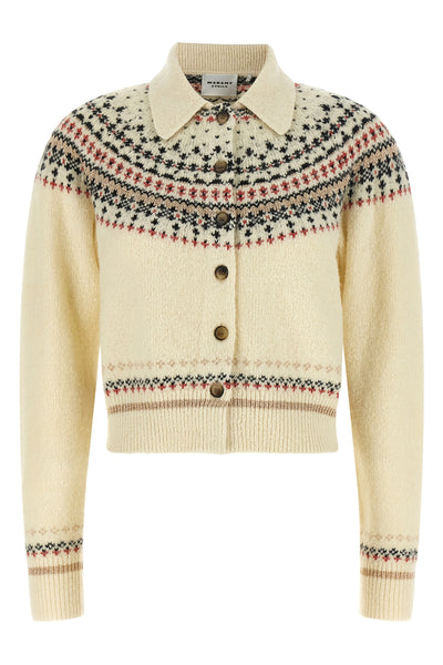 the slightly cropped marant etoile zoe cardigan redefines knitwear through a s