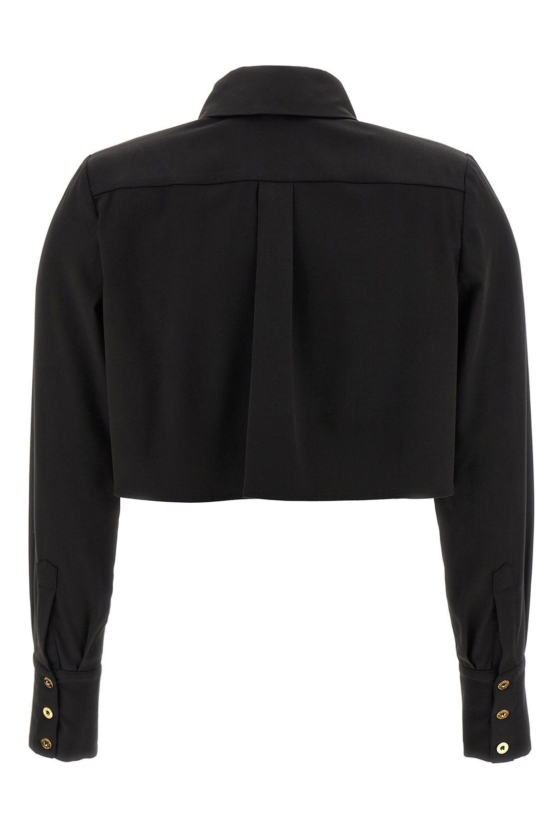 ELISABETTA FRANCHI 42 cropped cotton satin shirt