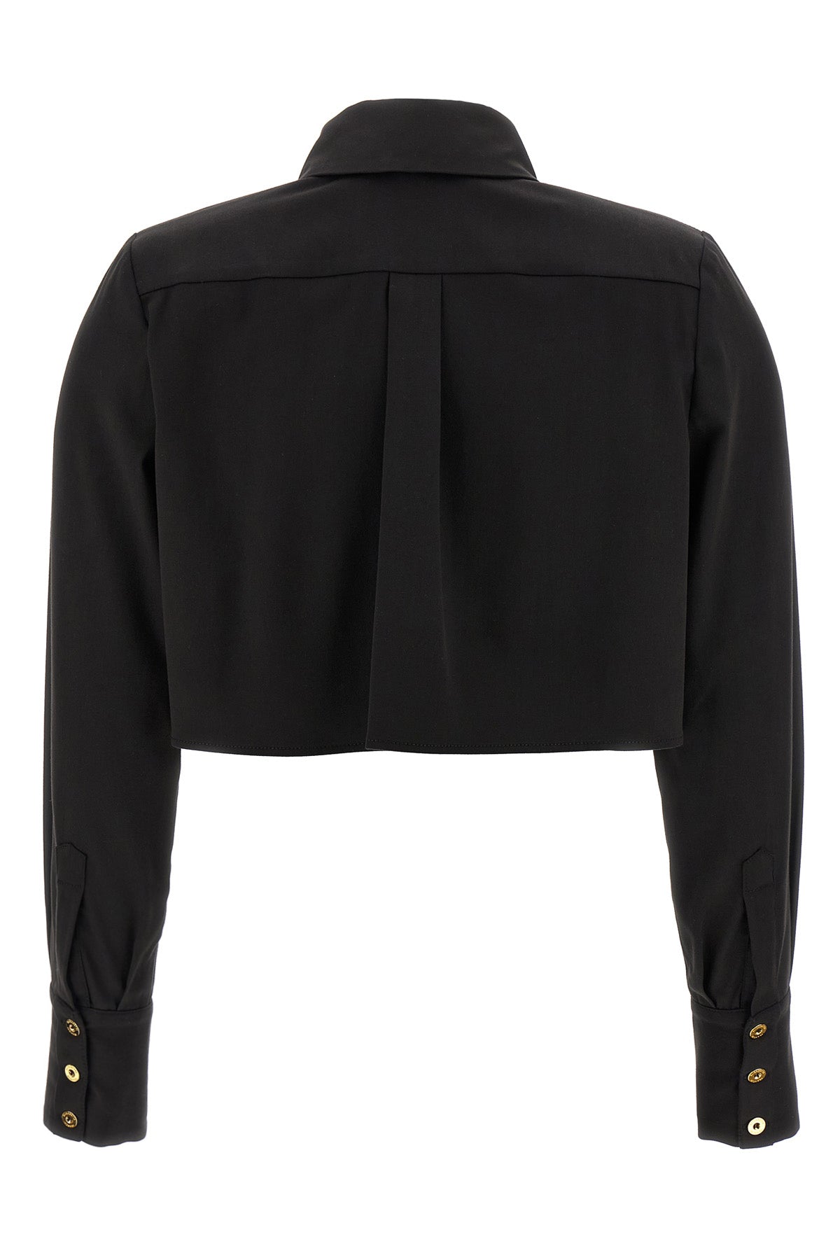 cropped cotton satin shirt