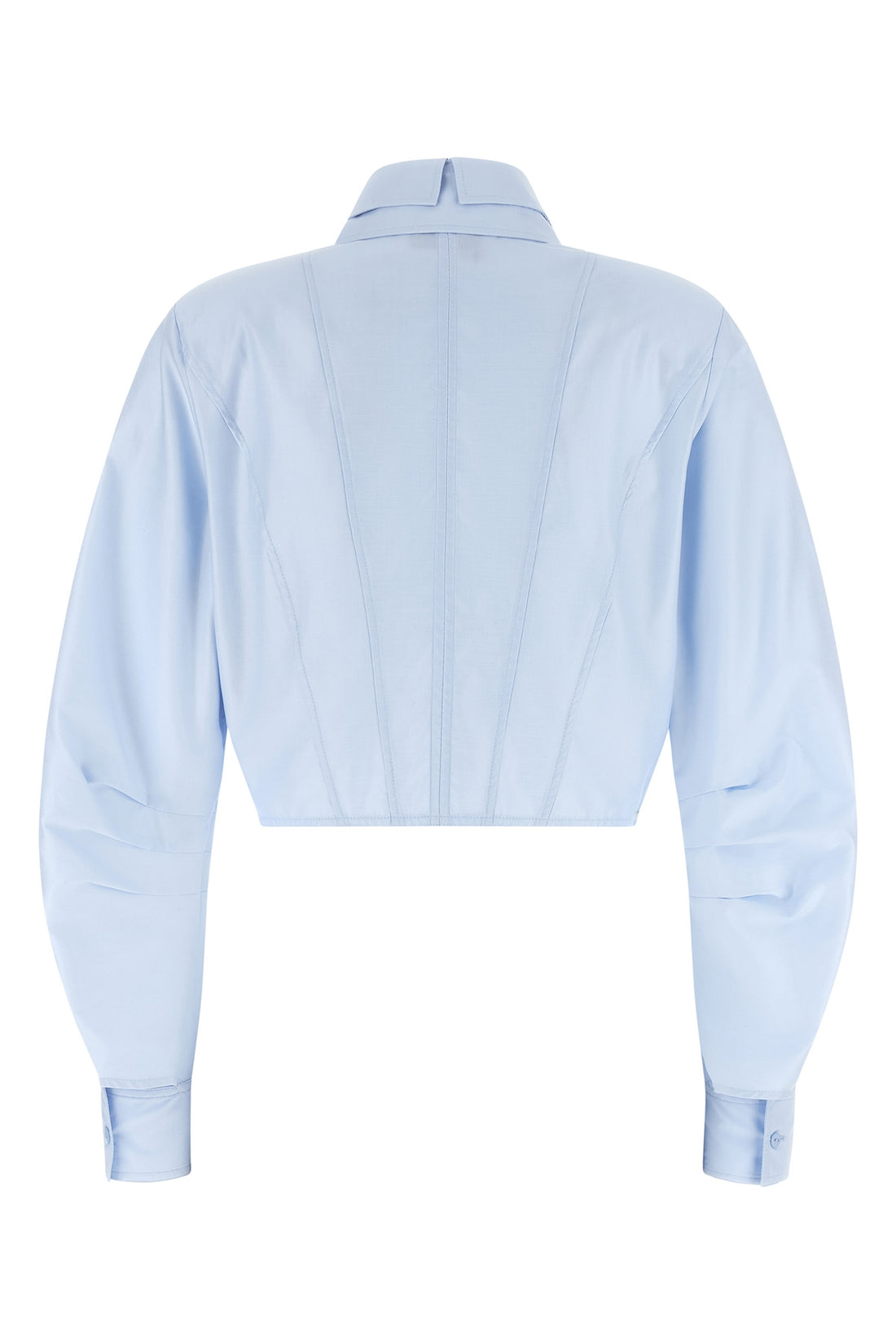 ELISABETTA FRANCHI 38 the elisabetta franchi cropped shirt redefines the codes of classic tailoring th