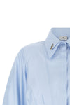 the elisabetta franchi cropped shirt redefines the codes of classic tailoring th