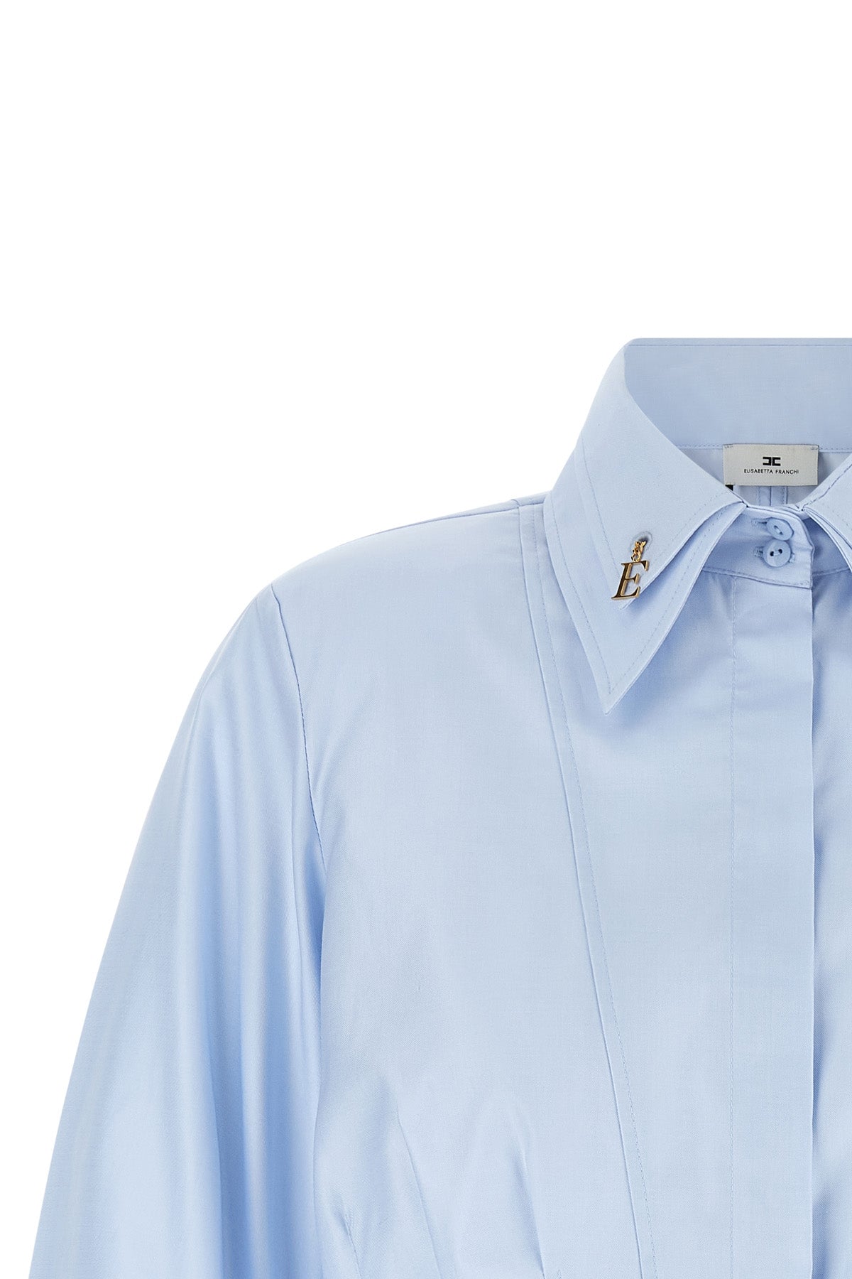 the elisabetta franchi cropped shirt redefines the codes of classic tailoring th
