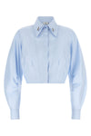 the elisabetta franchi cropped shirt redefines the codes of classic tailoring th