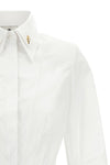 the elisabetta franchi cropped shirt redefines the codes of classic tailoring th