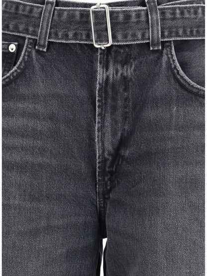 AGOLDE 27 cuffed taper wide jeans