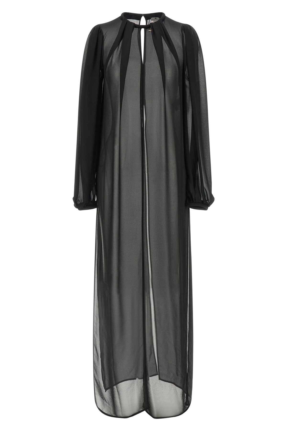 the long elisabetta franchi shirt defines a fluid and elongated silhouette throu