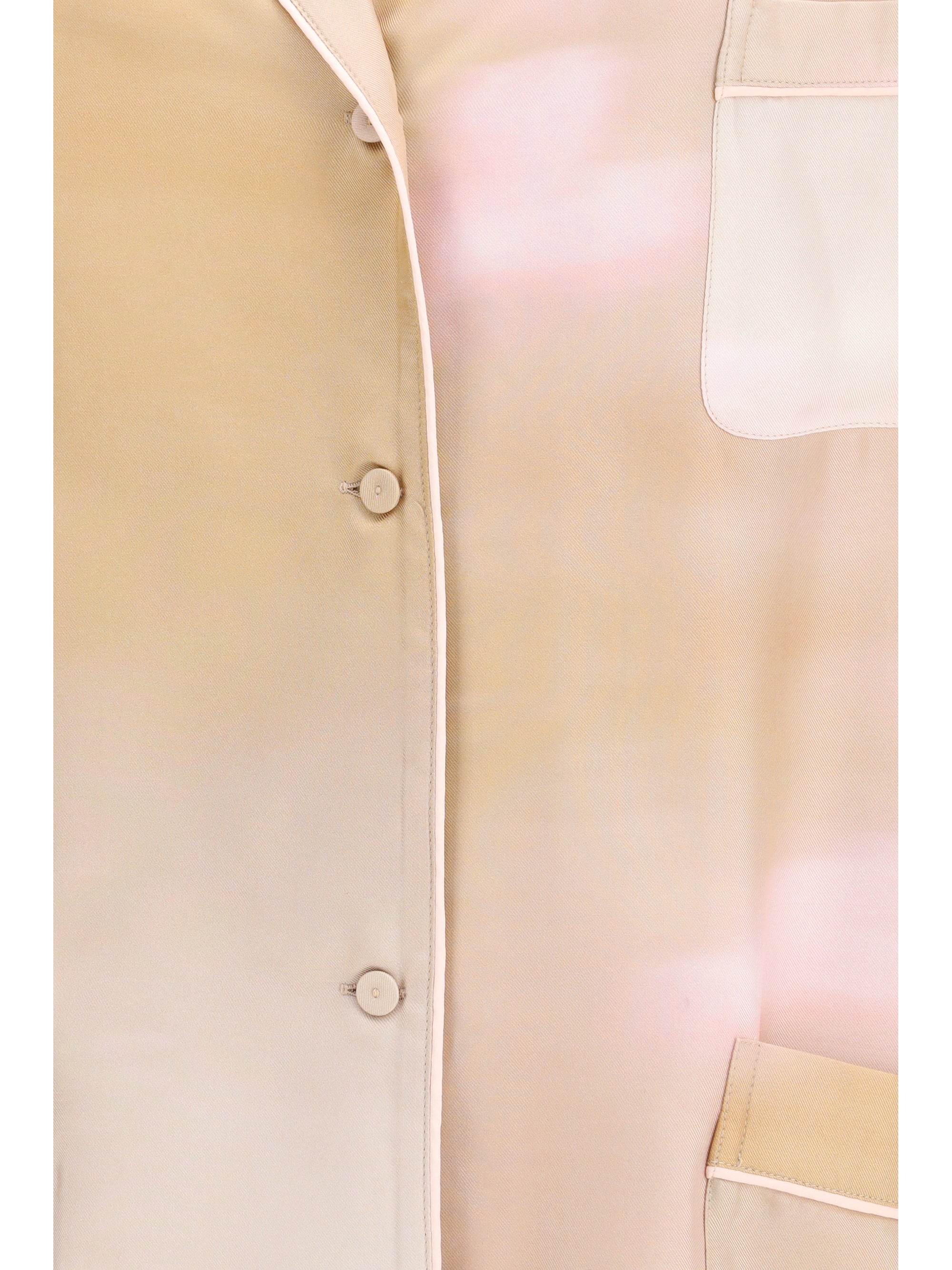 printed silk twill shirt