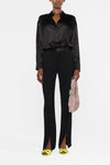 shiny silk satin shirt
