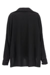 oversize crepe de chine stretch silk shirt