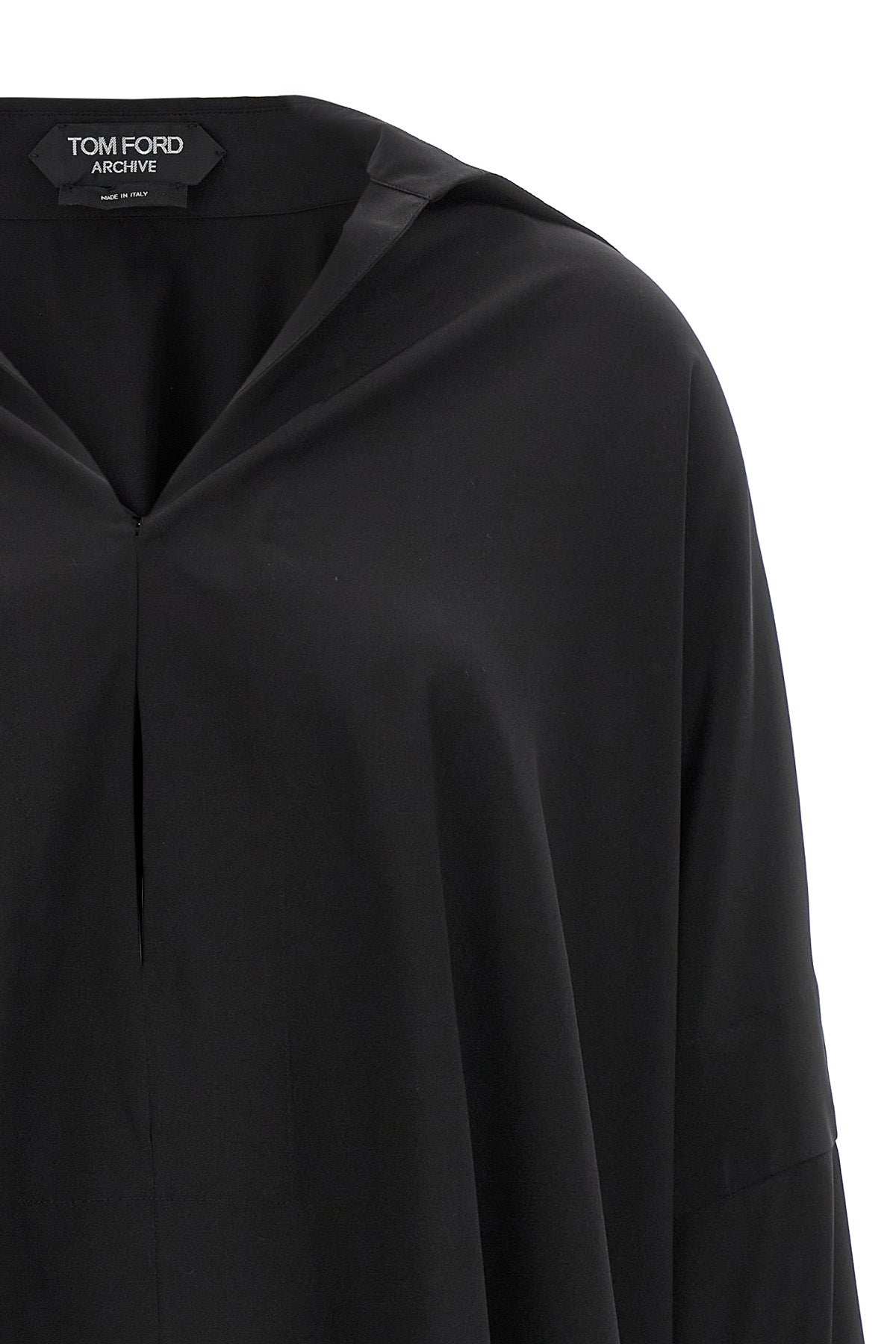 oversize crepe de chine stretch silk shirt