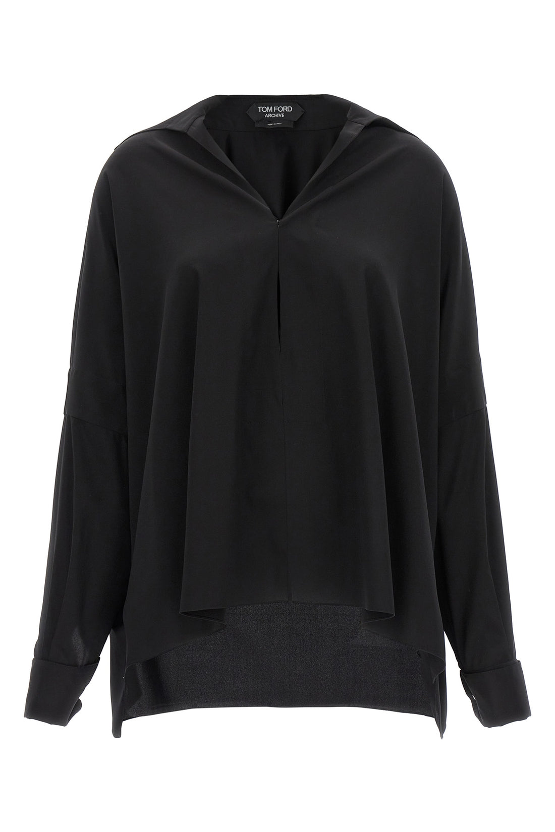 TOM FORD 36 oversize crepe de chine stretch silk shirt