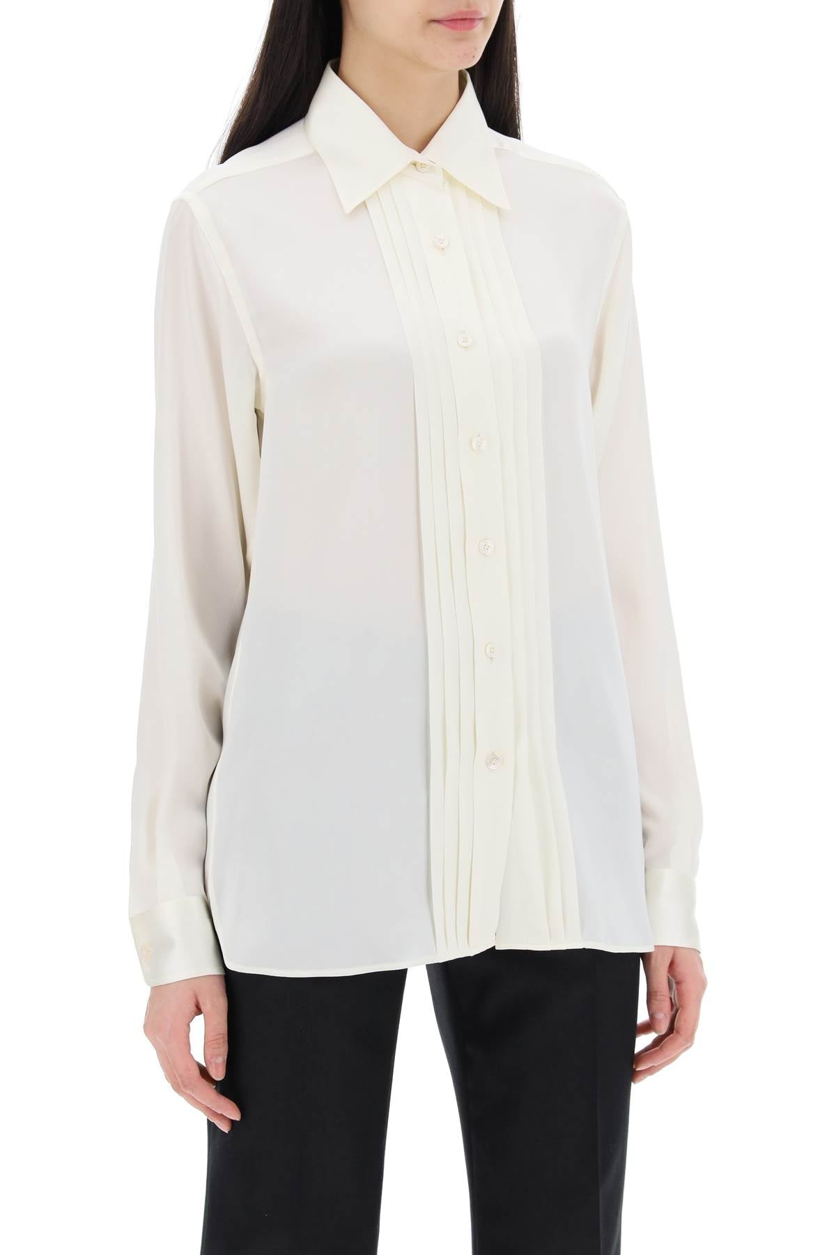 silk charmeuse blouse shirt