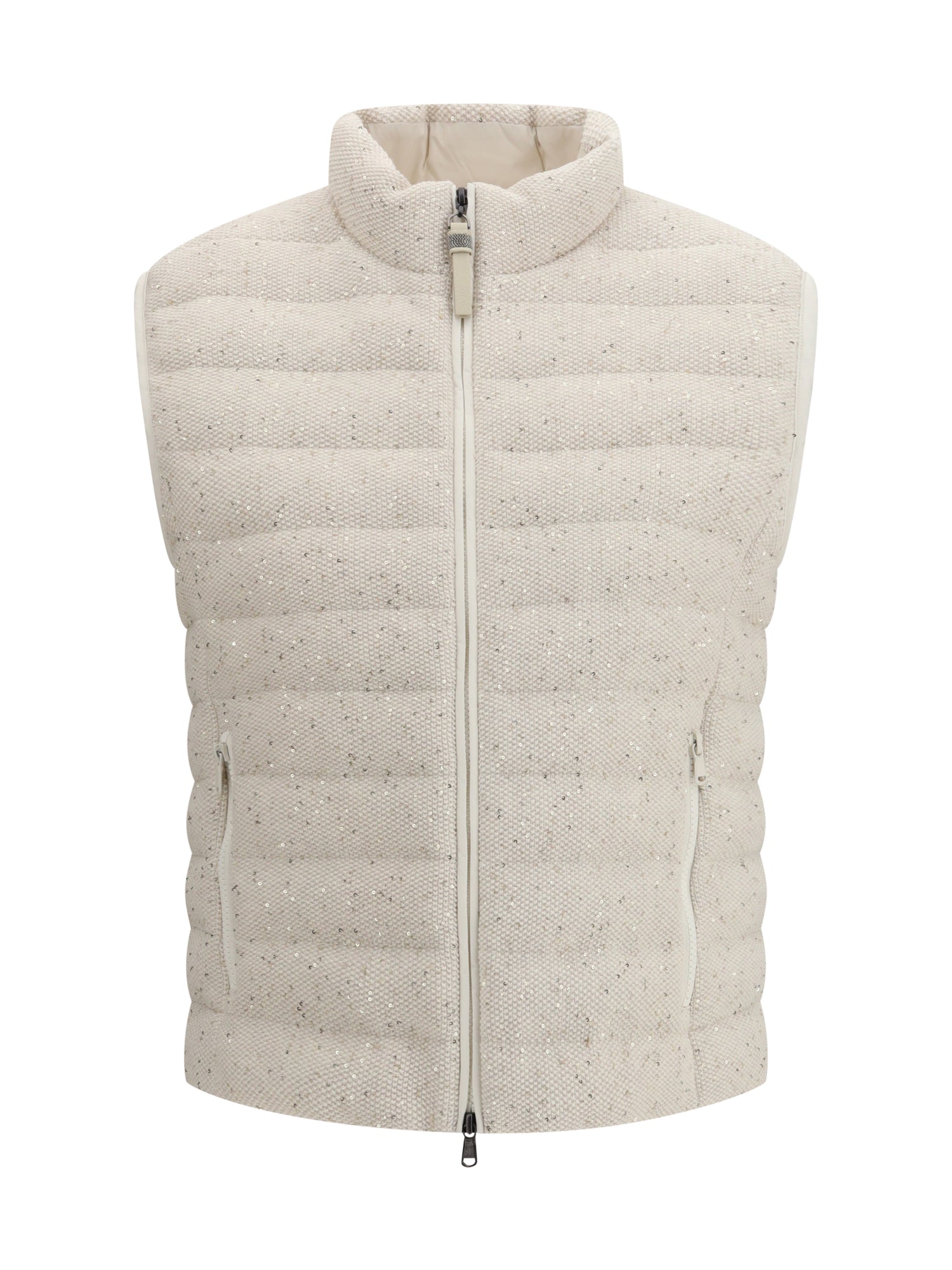 BRUNELLO CUCINELLI 40 cotton padded vest with sequins 