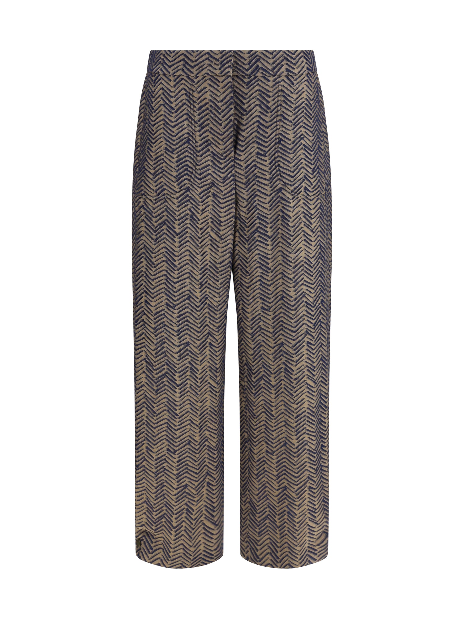 GIORGIO ARMANI 42 chevron jacquard viscose pants