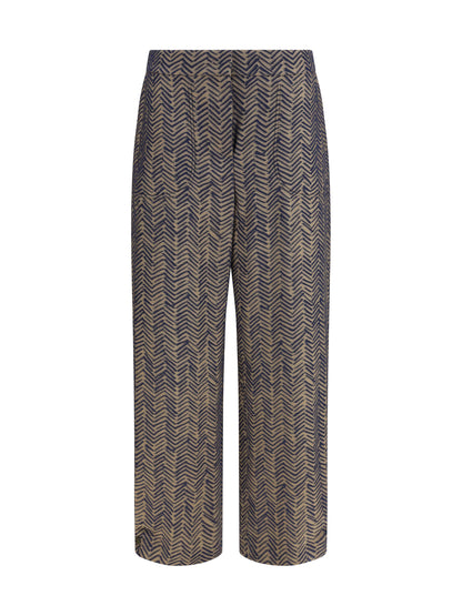 GIORGIO ARMANI 42 chevron jacquard viscose pants