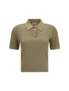 knit polo with check trim