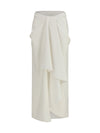 long draped wool and mohair skirt