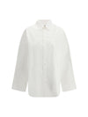 lace-up cotton shirt