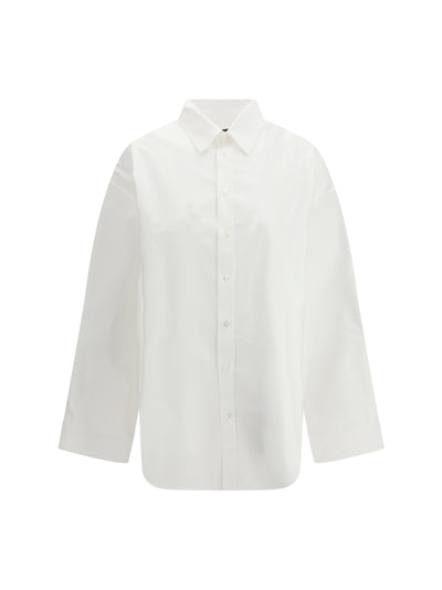 lace-up cotton shirt