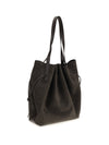 scallop suede shoulder bag