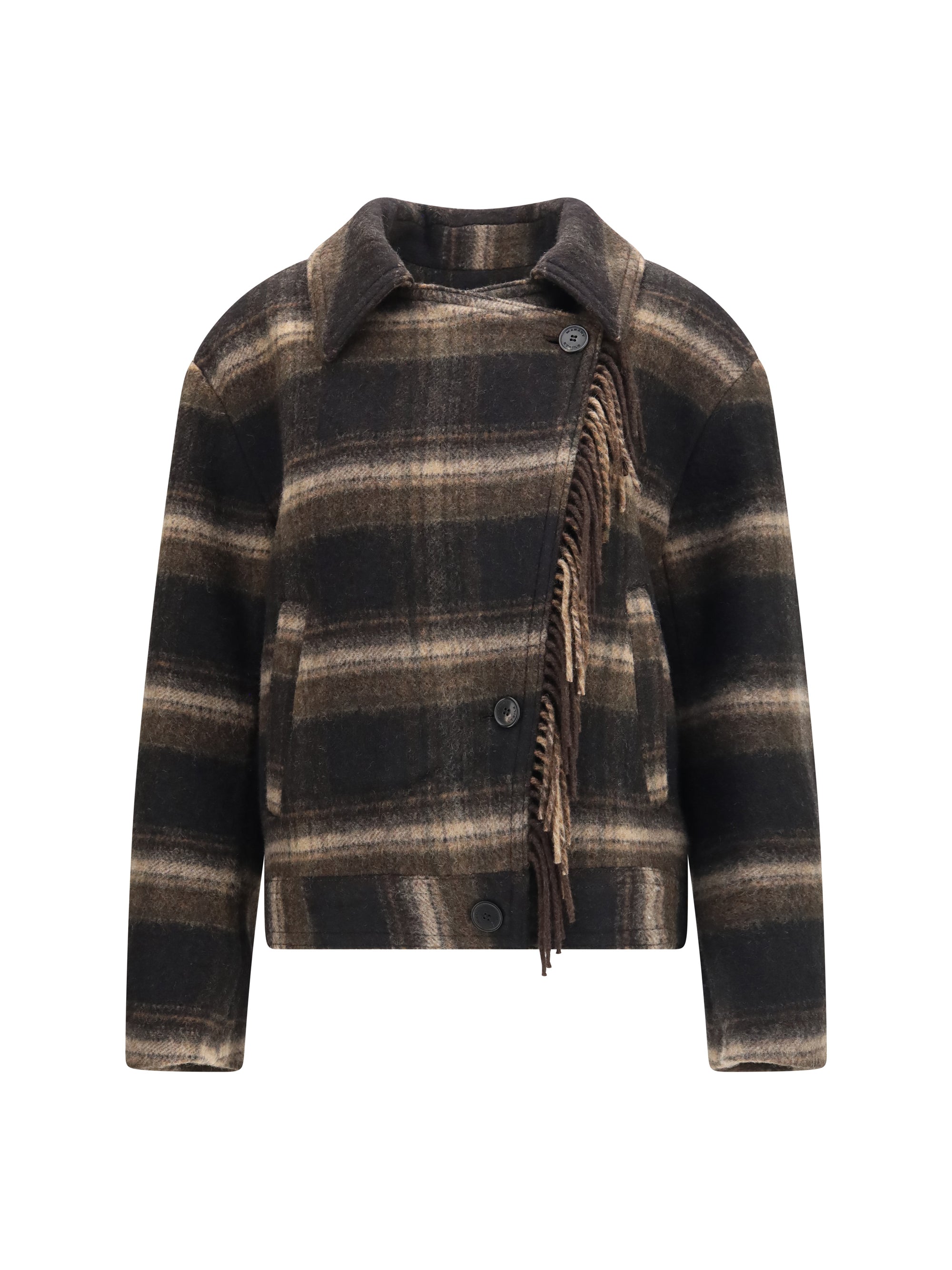 galeane wool-blend short coat