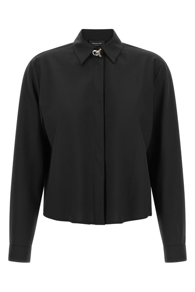 the fabiana filippi shirt defines a refined aesthetic through its square silhoue
