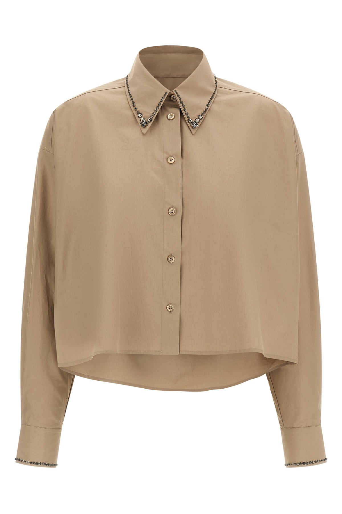 the fabiana filippi cropped shirt reinterprets the codes of classic tailoring th
