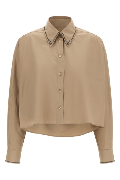 the fabiana filippi cropped shirt reinterprets the codes of classic tailoring th