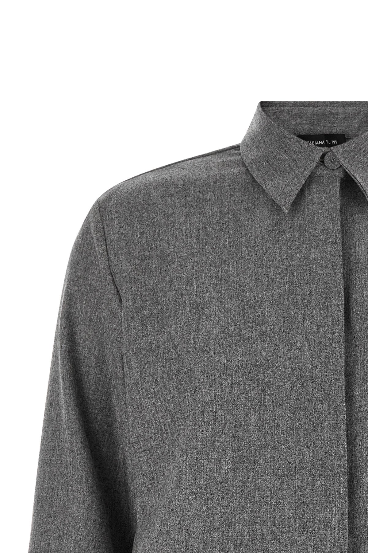 the fabiana filippi shirt redefines the codes of tailoring through an unexpected