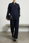 silk blend crepe shirt