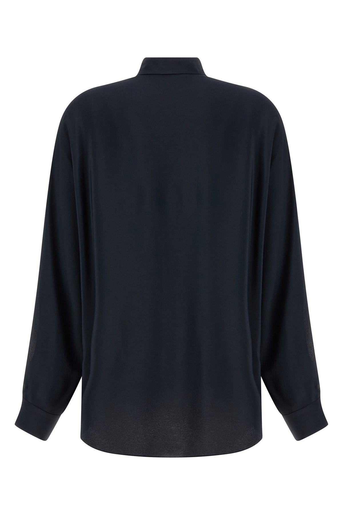 silk blend crepe shirt