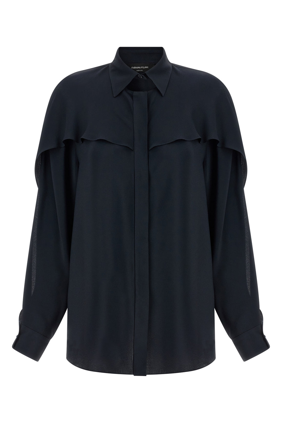 FABIANA FILIPPI 38 silk blend crepe shirt