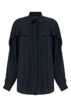 silk blend crepe shirt