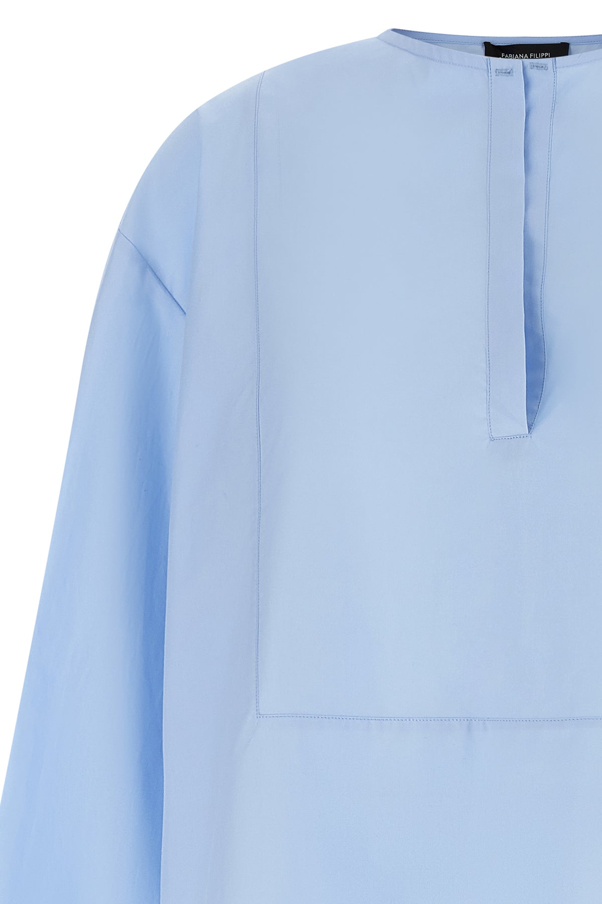 trompe loeil cotton poplin shirt