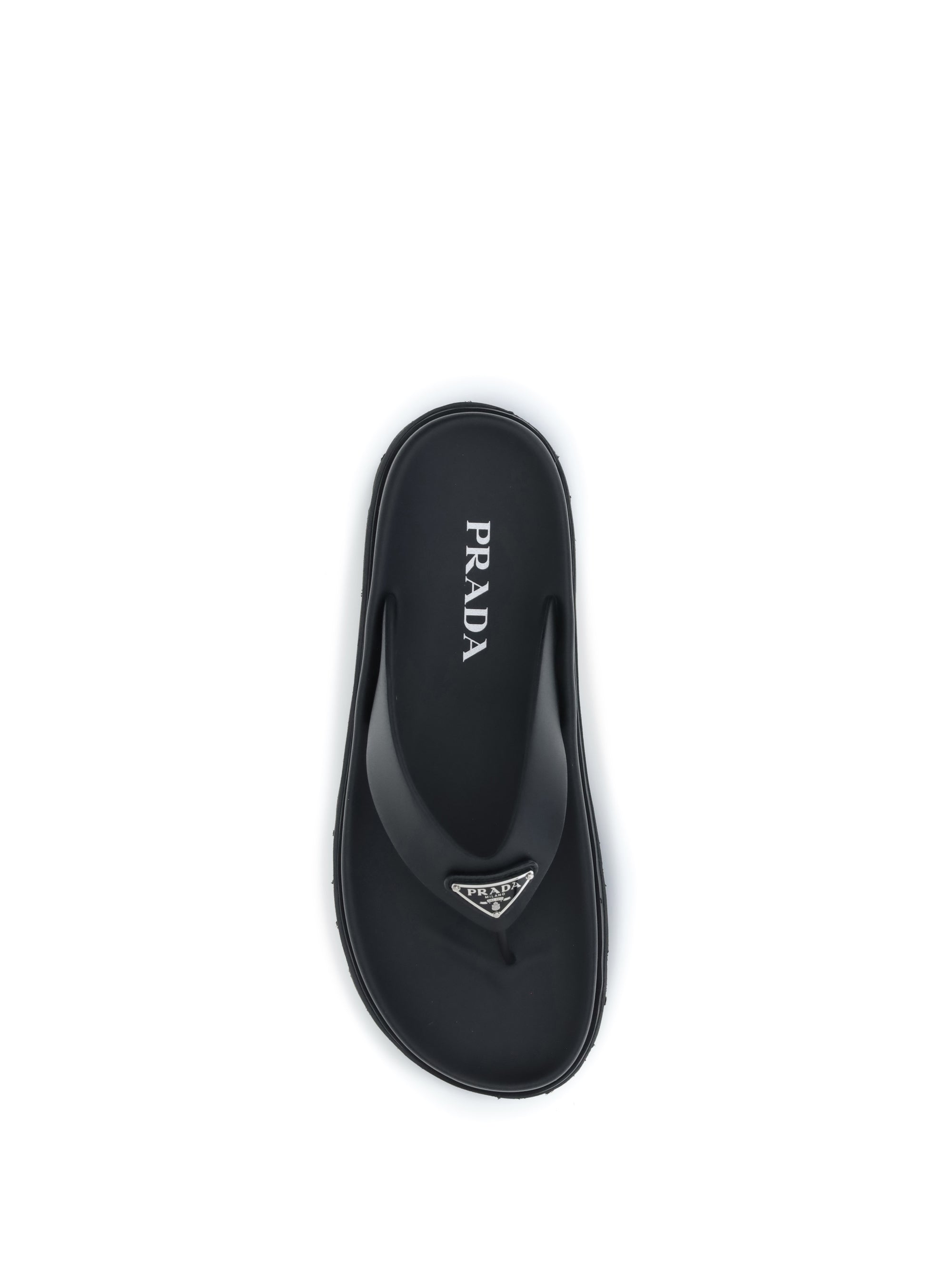 PRADA 40 logo flip-flops 