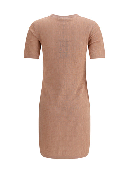 FENDI 40 ff pattern midi dress