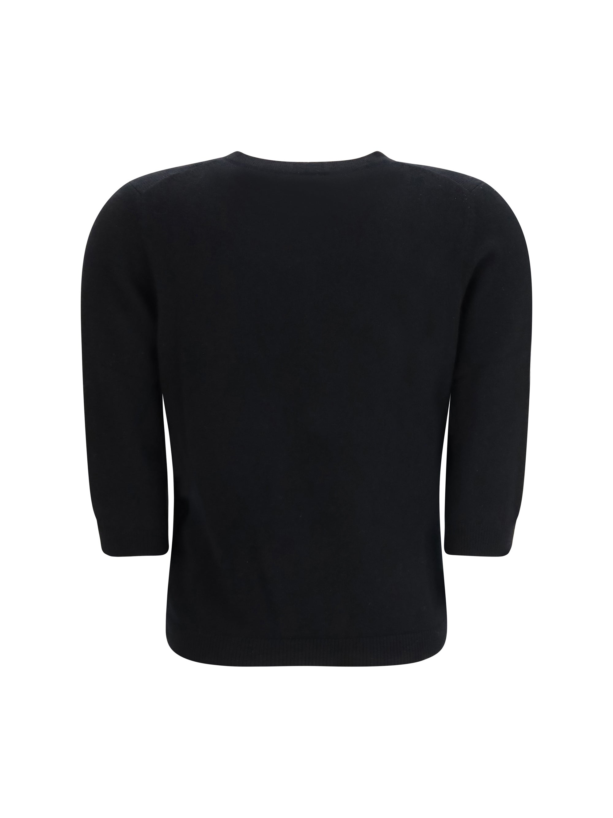 ALLUDE XS crew-neck sweater with three-quarter sleeves