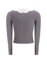 SELF-PORTRAIT L lace collar knit top